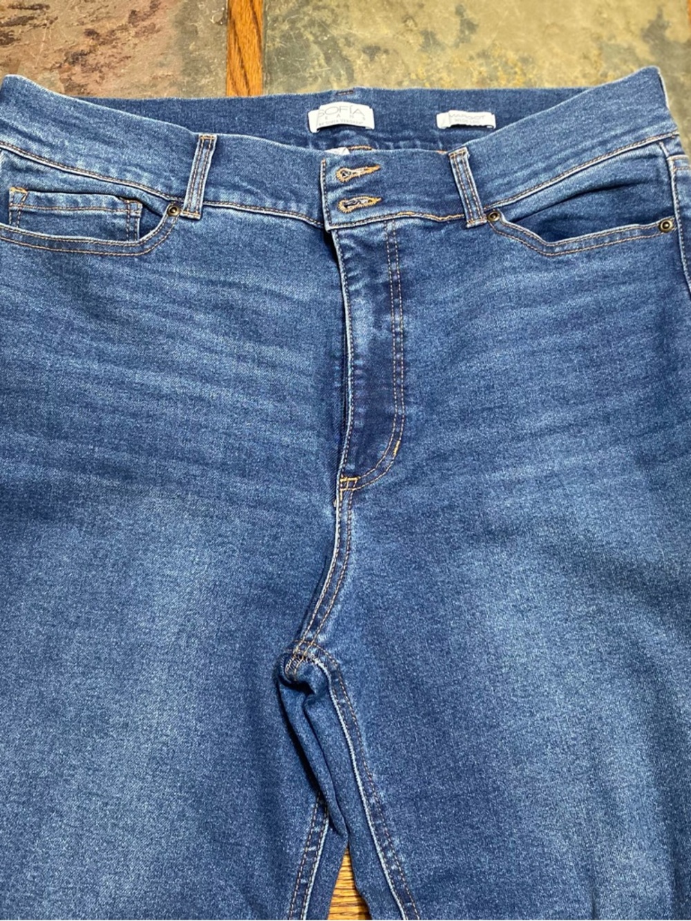 sofia by sofia vergara Dark Blue High-Rise Stretch Jeans